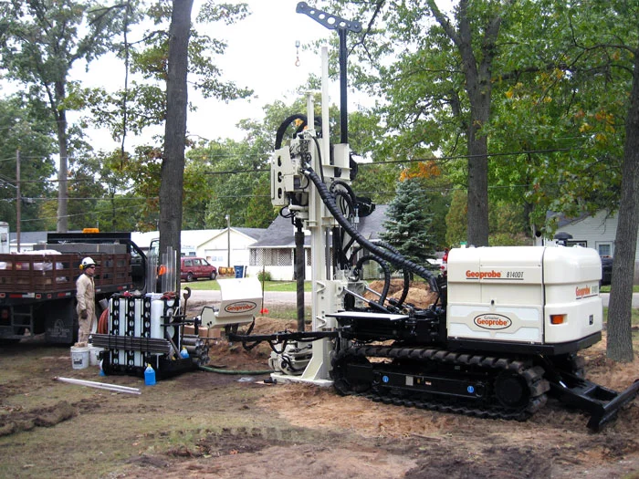 mateco drilling with a geoprobe sonic drill