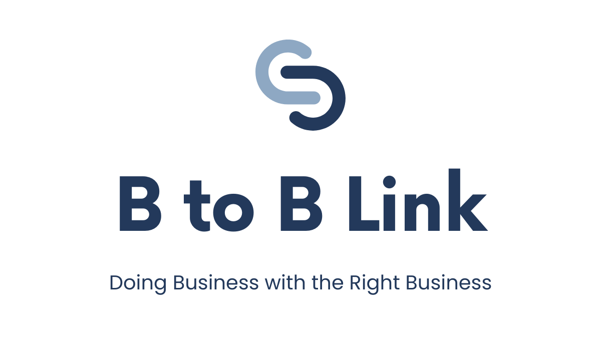 b to b link logo with tagline