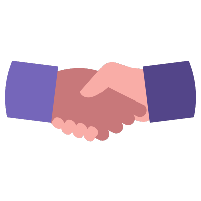 Illustration of shaking hands